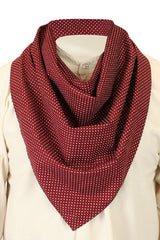 Cotton Neckerchief - Burgundy Dot