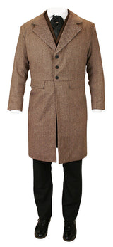 Emerson Frock Coat - Brown Herringbone Tweed