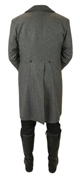 Emerson Frock Coat - Gray Herringbone Tweed