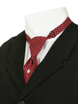 Cotton Teck Tie - Burgundy Dot