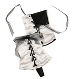 Ladies Spats - White Satin (One Pair)