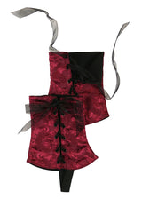 Ladies Spats - Burgundy Brocade (One Pair)