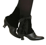 Ladies Spats - Black Velvet (One Pair)