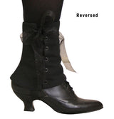 Ladies Spats - Black Pinstripe (One Pair)