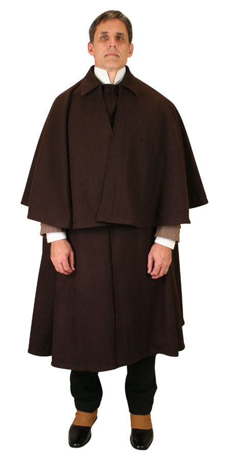 Inverness Wool Cape - Walnut