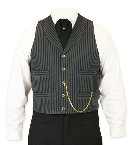 Edgar Striped Vest - Gray