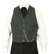 Edgar Striped Vest - Gray