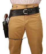 (.38/.357 cal) Western Gun Belt and Holster - RH Draw - Plain Brown Leather