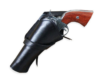 Western Holster - Standard Barrel - LH Cross Draw - Plain Black