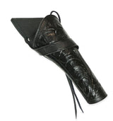 Western Holster - RH Cross-Draw (Long Barrel) - Black Tooled Leather