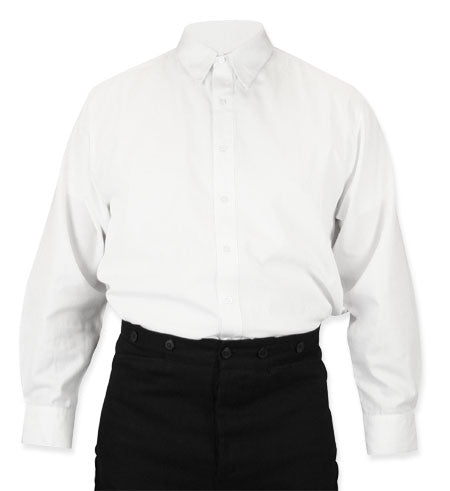 spearpoint collar dress shirt Men's Spearpoint Collar Shirt - 1940s Vintage Style Cotton