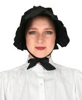 Cotton Sun Bonnet - Black