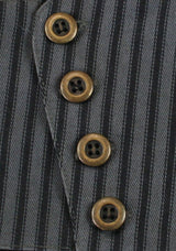 Premium Mens Button Spats - Edgar Stripe (One Pair)