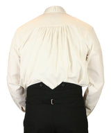 Victorian Mens Dress Shirt - High Stand Collar - Natural