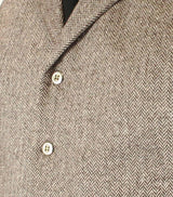 Bryant Tweed Vest - Tan Herringbone
