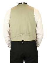 Bryant Tweed Vest - Tan Herringbone