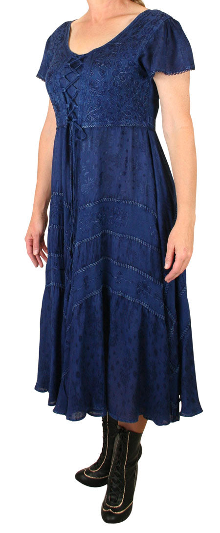 Persephone Cap Sleeve Dress - Denim
