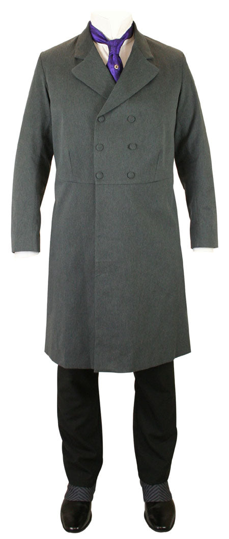 Double-Breasted Frock Coat - Charcoal