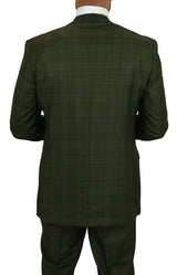 Garrett Plaid Suit - Olive