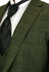 Garrett Plaid Suit - Olive