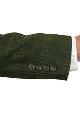 Garrett Plaid Suit - Olive