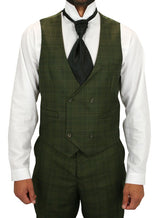 Garrett Plaid Suit - Olive