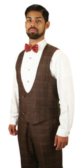 Garrett Plaid Suit - Chestnut