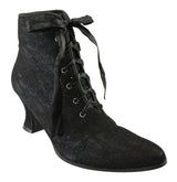 Destiny Victorian Ankle Boot - Black Lace