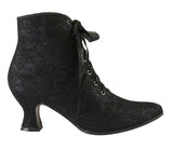 Destiny Victorian Ankle Boot - Black Lace