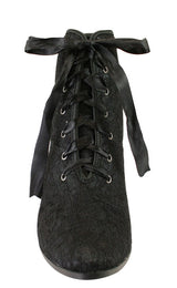 Destiny Victorian Ankle Boot - Black Lace