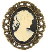 Cameo Pin - Ivory/Antique Gold