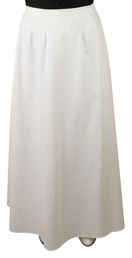 Cotton Twill Walking Skirt - White