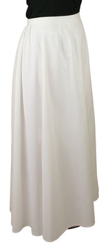 Cotton Twill Walking Skirt - White