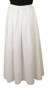 Cotton Twill Walking Skirt - White