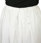 Cotton Twill Walking Skirt - White