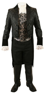 Sovereign Regency Tailcoat - Black Brocade
