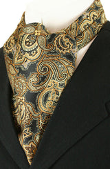 Cosmopolitan Ascot - Black/Gold Paisley