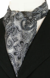Cosmopolitan Ascot - Silver/Black Paisley