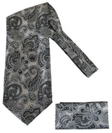 Cosmopolitan Ascot - Silver/Black Paisley