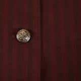 Ladies Striped Cotton Vest - Burgundy