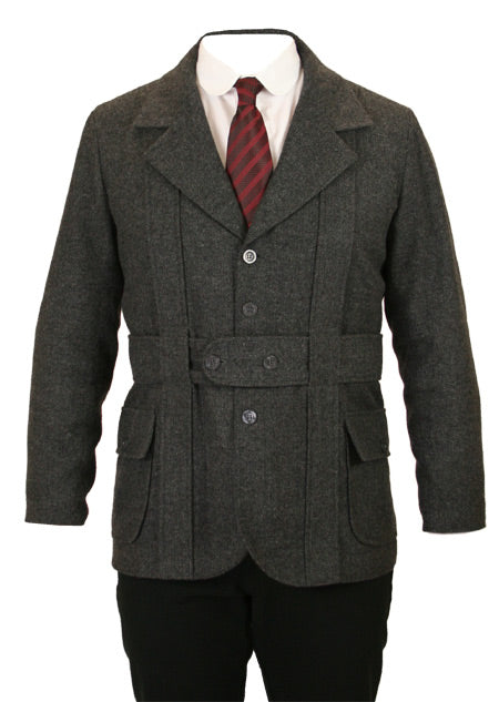Norfolk Jacket - Gray Herringbone Tweed