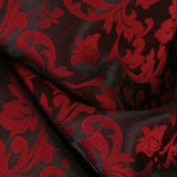 Premium Silk Blend Neckerchief - Red/Black Jacquard
