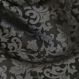 Premium Silk Blend Neckerchief - Gray/Black Jacquard