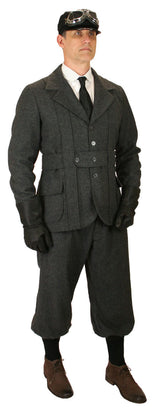Mens Knickers - Gray Herringbone Tweed