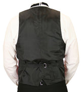 Godfrey Double Breasted Vest - Burgundy Brocade