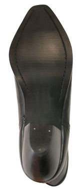 Ladies Leather Victorian Boot - Black