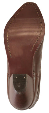 Ladies Leather Victorian Boot - Brown