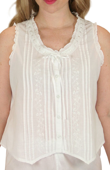 Summer Cotton Camisole - White