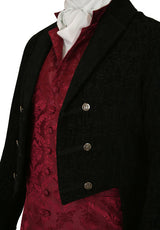 Sovereign Regency Tailcoat - Black Tapestry / Velvet