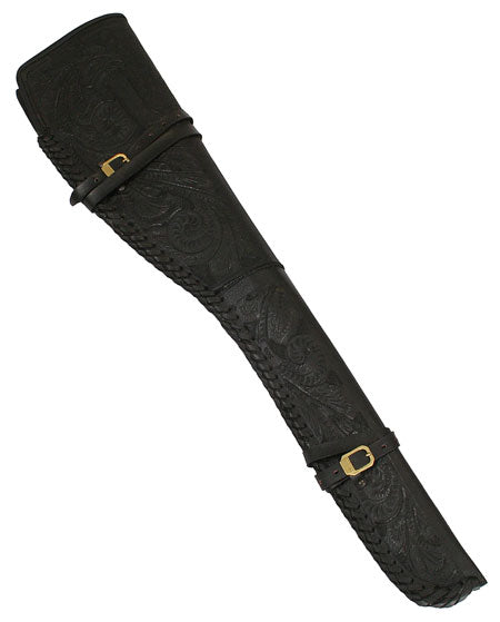 Rifle Scabbard - Black Tooled Leather 30/30